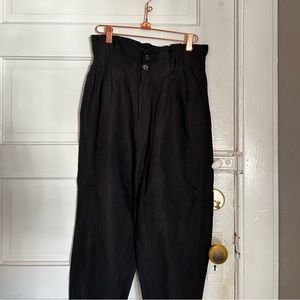Black Linen Trousers